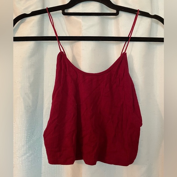 Burgundy crop top - Picture 1 of 3
